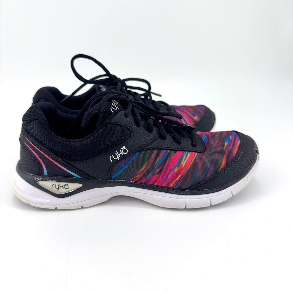 Ryka Women's Athletic Walking‎ Shoes Black Rainbow Mesh Comfort Size 7 - Picture 7 of 8
